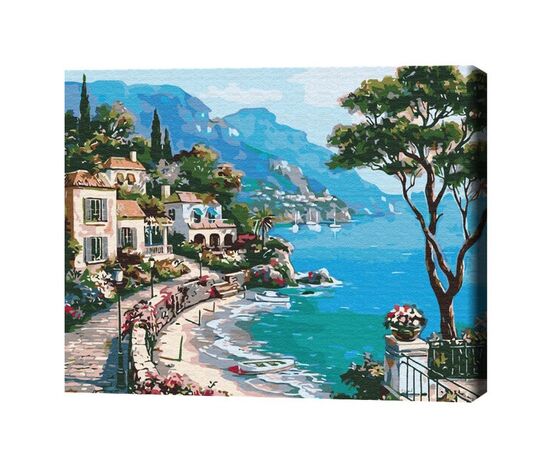 Картина по номерам 30*40 "Итальянская набережная" от бренда Brushme, без упаковки