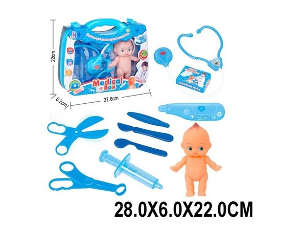 Набор доктора в голубом чемоданчике, со световыми и звуковыми эффектами
