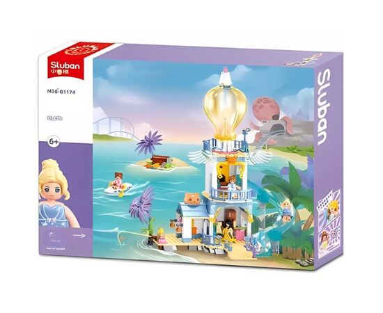 Конструктор от бренда Sluban “Замок с горкой”, 404 элемента