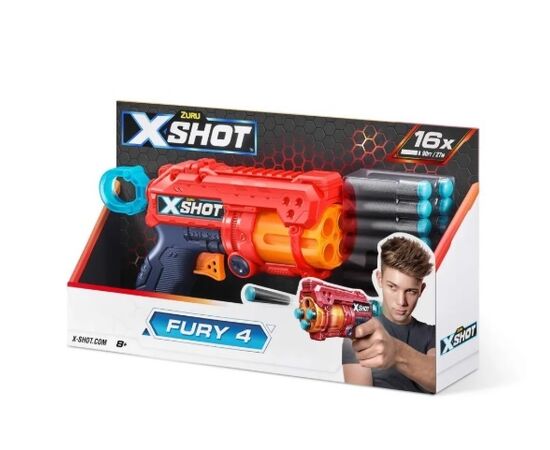 Бластер X-Shot "Fury 4", 16 патронов
