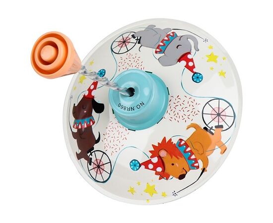 Металлическая вращающаяся юла "Цирковые животные" Металлическая вращающаяся юла "Цирковые животные"