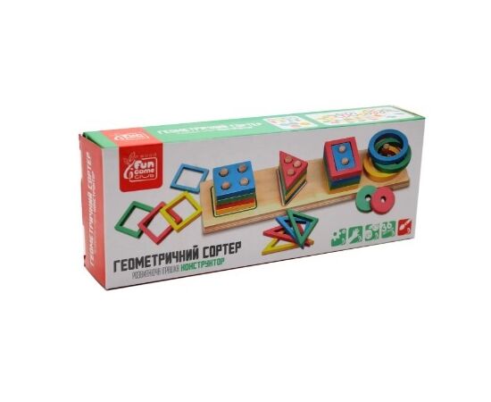 Игра-конструктор "Геометрический сортер" от бренда Fun Game Club Игра-конструктор "Геометрический сортер" от бренда Fun Game Club