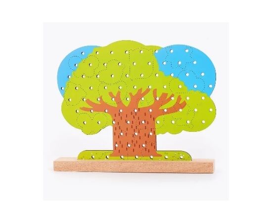 Деревянная игра-шнуровка "Деревце"
