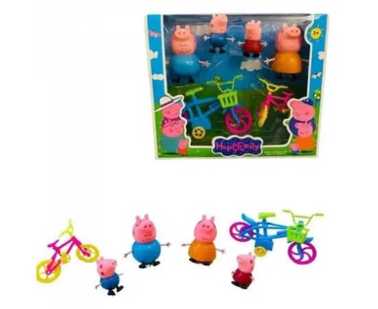 Игровой набор "Семья Свинки Пеппы и 2 велосипеда"