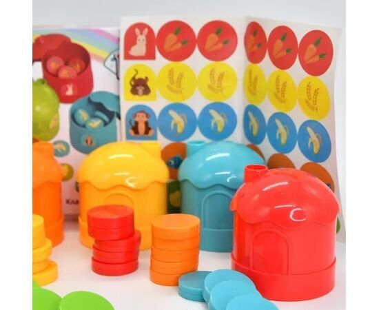 Развивающая игра - сортер "Цветные домики" от бренда Fun Game Club Развивающая игра - сортер "Цветные домики" от бренда Fun Game Club