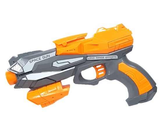 Бластер с мягкими пулями и мишенью, оранжевый