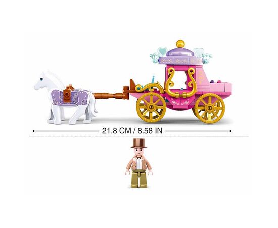 Конструктор от бренда Sluban “Карета с двумя лошадьми”, 139 элементов