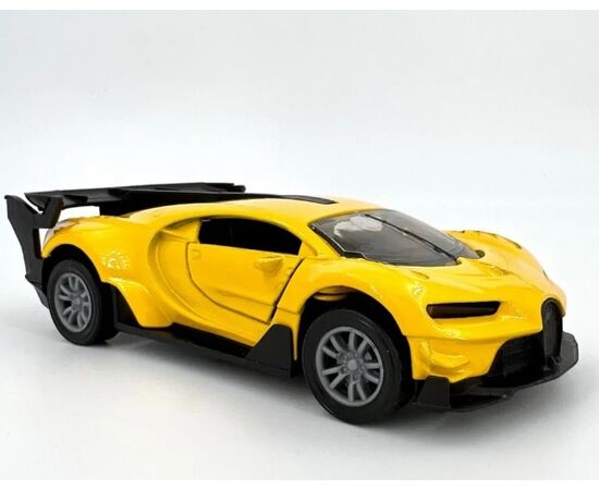 1:32 Металлическая машинка Bugatti Chiron, желтая 1:32 Металлическая машинка Bugatti Chiron, желтая