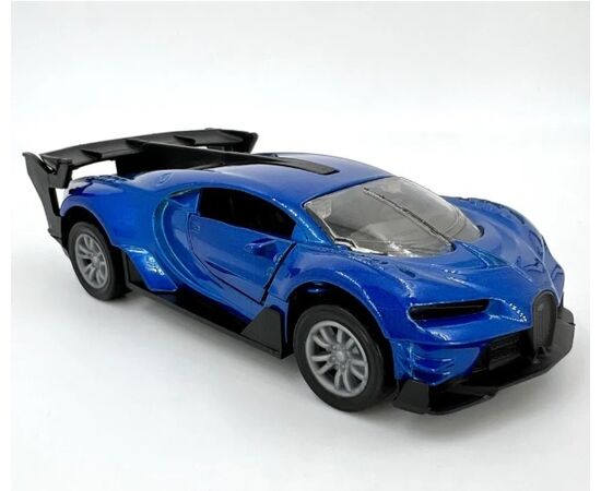 1:32 Металлическая машинка Bugatti Chiron, синяя