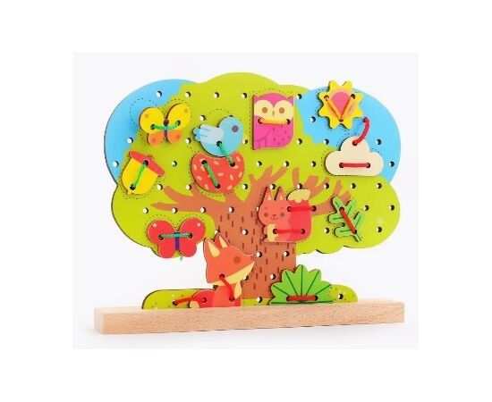 Деревянная игра-шнуровка "Деревце"