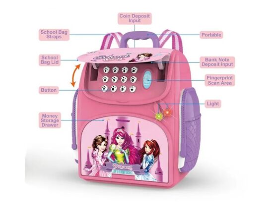 Детский сейф в виде рюкзака "Принцессы"