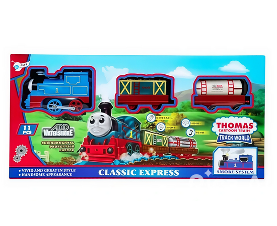 Железная дорога с поездом и аксессуарами "Паровозик Томас", 11 элементов Железная дорога с поездом и аксессуарами "Паровозик Томас", 11 элементов