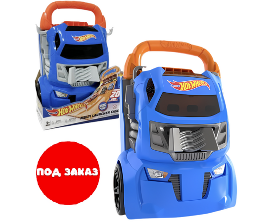 Портативный трек-контейнер с 4 параллельными дорожками Hot Wheels