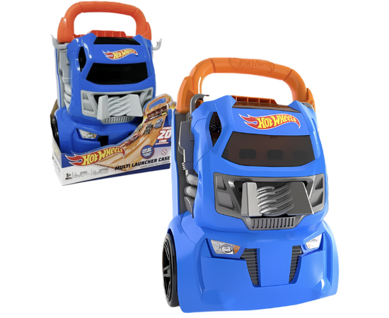 Портативный трек-контейнер с 4 параллельными дорожками Hot Wheels