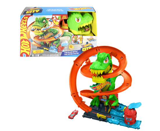 Игровой набор Hot Wheels City "Атака огненного Ти-Рекса" Игровой набор Hot Wheels City "Атака огненного Ти-Рекса"