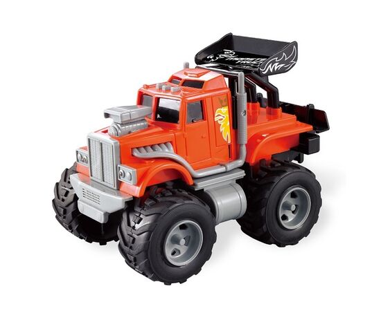 1:16 Инерционная машина "Мини Монстр Трак" от бренда Wenyi, со светом и звуком, оранжевый
