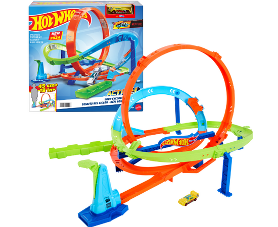 Игровой набор Hot Wheels  «Циклон с петлями» с пусковым механизмом