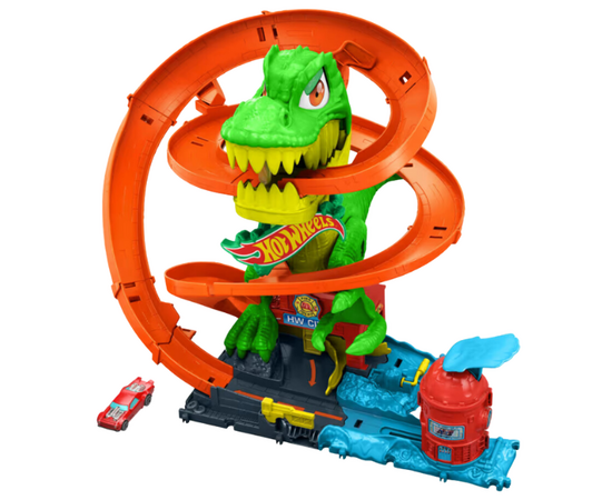 Игровой набор Hot Wheels City "Атака огненного Ти-Рекса" Игровой набор Hot Wheels City "Атака огненного Ти-Рекса"