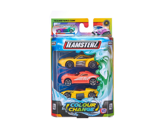 Набор из 3 машинок меняющих цвет от бренда Teamsterz, на выбор