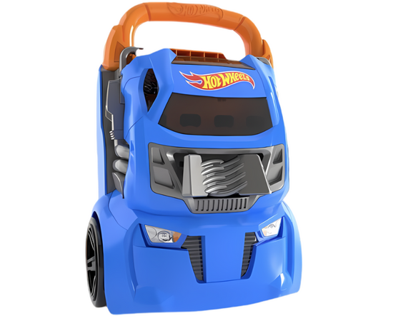 Портативный трек-контейнер с 4 параллельными дорожками Hot Wheels