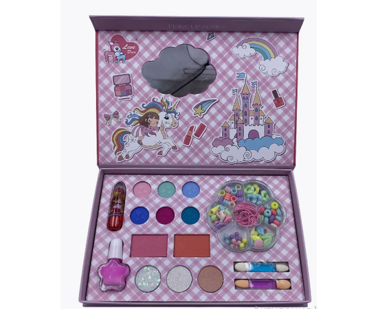 Набор детской косметики "Принцесса с единорогом" (косметика + плетение браслетов)