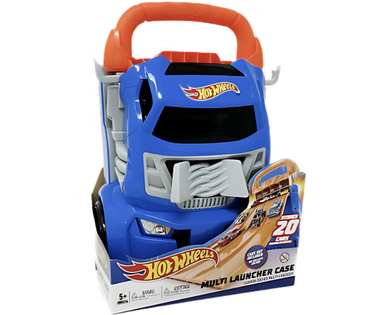 Портативный трек-контейнер с 4 параллельными дорожками Hot Wheels