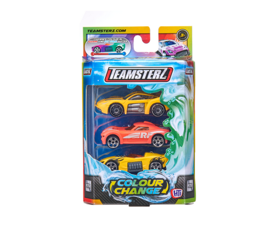Набор из 3 машинок меняющих цвет от бренда Teamsterz, на выбор