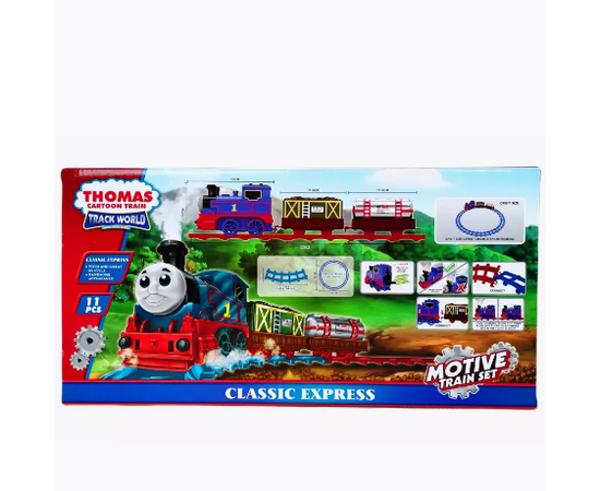 Железная дорога с поездом и аксессуарами "Паровозик Томас", 11 элементов Железная дорога с поездом и аксессуарами "Паровозик Томас", 11 элементов