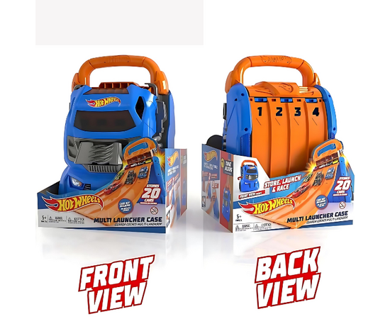 Портативный трек-контейнер с 4 параллельными дорожками Hot Wheels