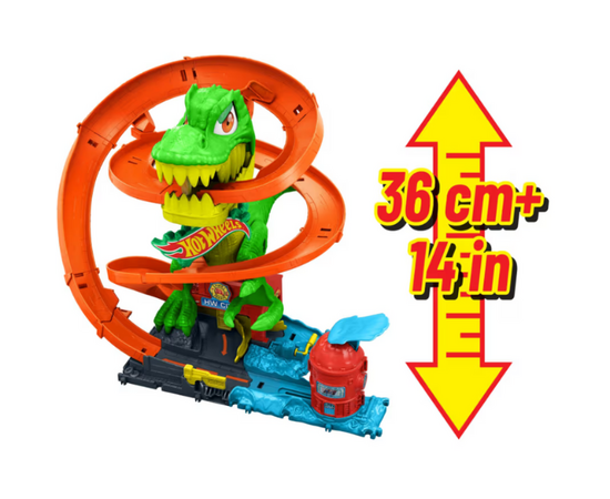 Игровой набор Hot Wheels City "Атака огненного Ти-Рекса" Игровой набор Hot Wheels City "Атака огненного Ти-Рекса"
