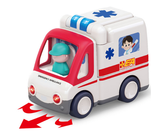 Машинка «Скорая помощь» со световыми и звуковыми эффектами от бренда Hola Toys