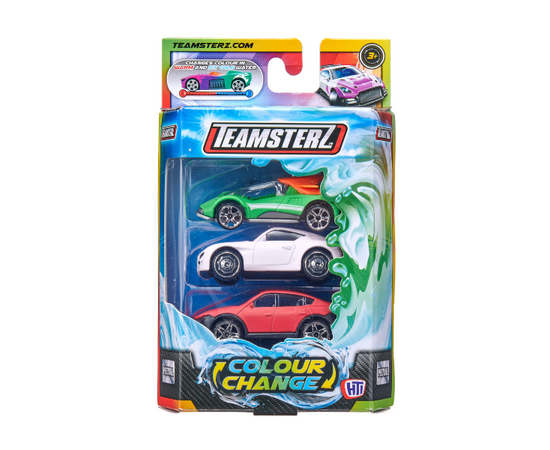Набор из 3 машинок меняющих цвет от бренда Teamsterz, на выбор