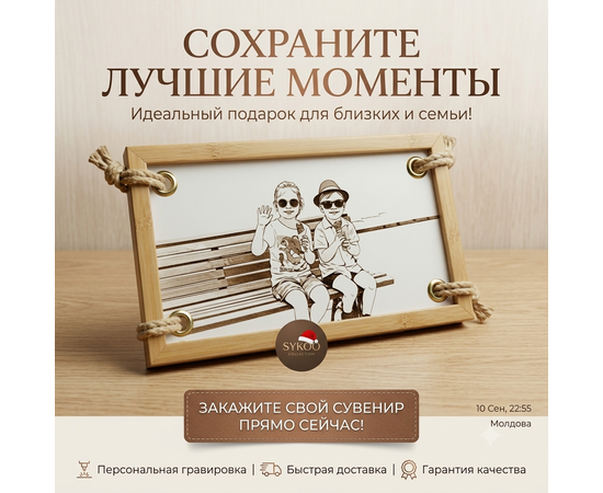 Памятная картина на натуральной коже – оригинальный подарок