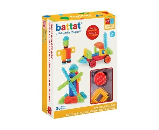 Конструктор серии Bristle Blocks "Строитель" от бренда Battat, 36 деталей