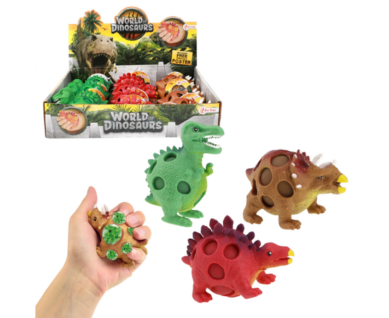 Игрушка-антистресс «Динозавр с гранулами»