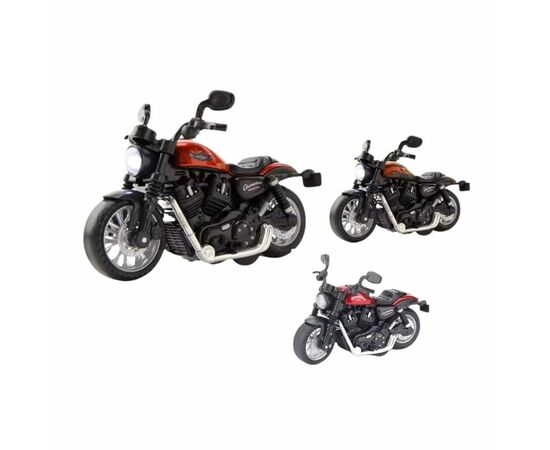 Металлический мотоцикл со звуком и светом, в ассортименте