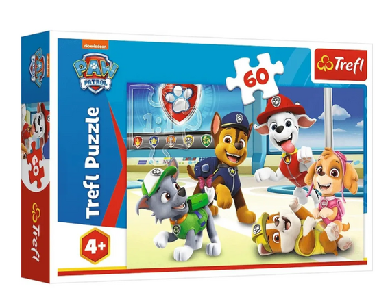 Пазл "В щенячьем мире" от бренда Trefl, 60 элементов