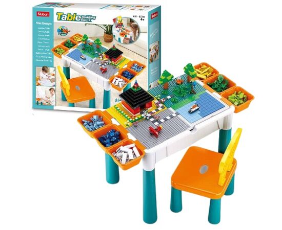 Столик игровой с конструктором 9 в 1 от бренда Sluban