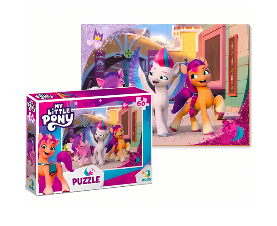 Пазл «Прогулка по городу» из серии Мой маленький пони от бренда Dodo, 60 элементов