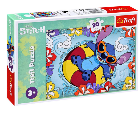 Пазл "Лило и Стич на каникулах" от бренда Trefl, 30 элементов