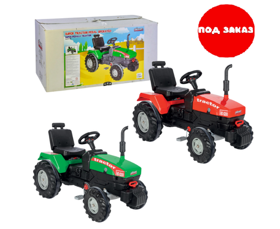 Трактор с педалями SUPER, 2 цвета от бренда Pilsan