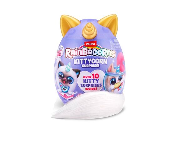 Яйцо-сюрприз с мягкой игрушкой Rainbocorns KittyCorn от бренда Zuru, 10 сюрпризов