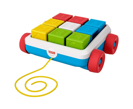Каталка с конструктором, 9 блоков от бренда Fisher-Price