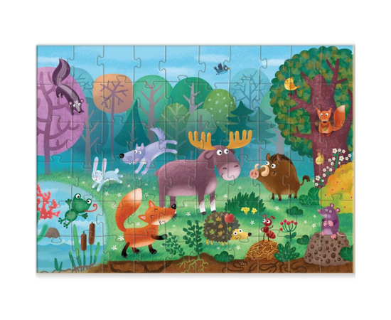 Пазл "Чудо звери в лесу", серия Животные от бренда Dodo, 60 элементов
