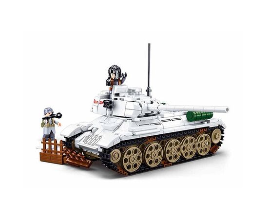 Конструктор от бренда Sluban “Танк T-34/85 из Битвы за Будапешт”, 518 элементов