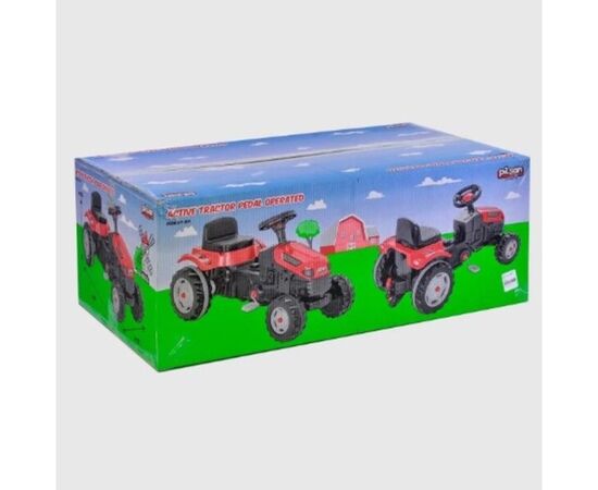 Трактор с прицепом ACTIVE, красный/зеленый от бренда Pilsan