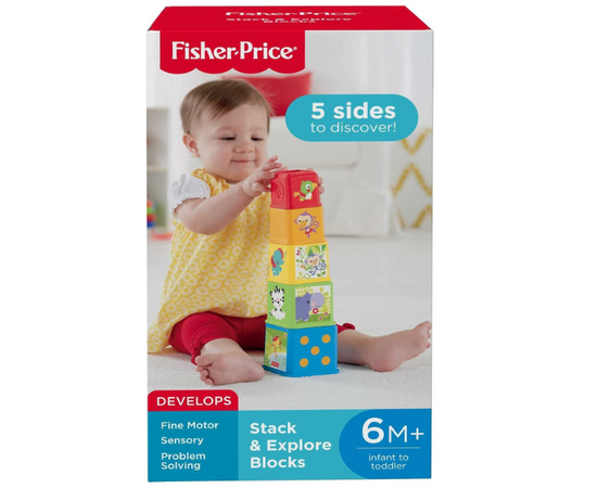 Пирамидка «Кубики со зверушками» от бренда Fisher-Price