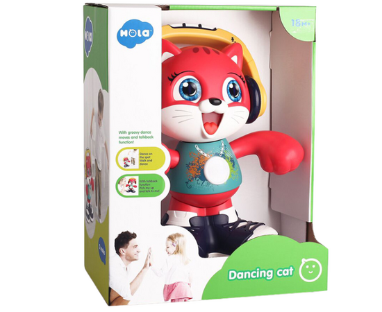 Интерактивная игрушка «Танцующий кот» с музыкой и светом от бренда Hola Toys