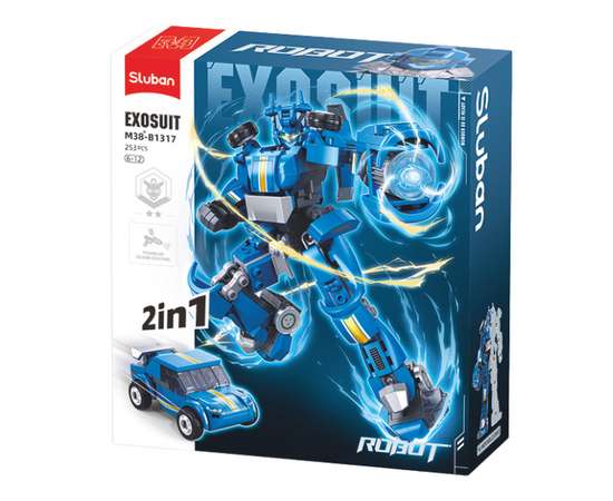 Конструктор 2 в 1 «Робот-Спортивная машина» от бренда Sluban