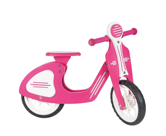 Ретро-велосипед без педалей, с EVA колесами, синий/розовый от бренда Pilsan